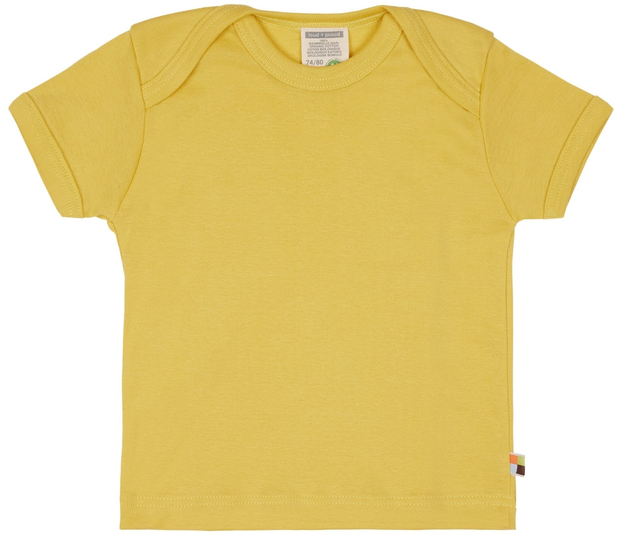 T-Shirt uni - loud + proud - 1116 - gol - 62/68