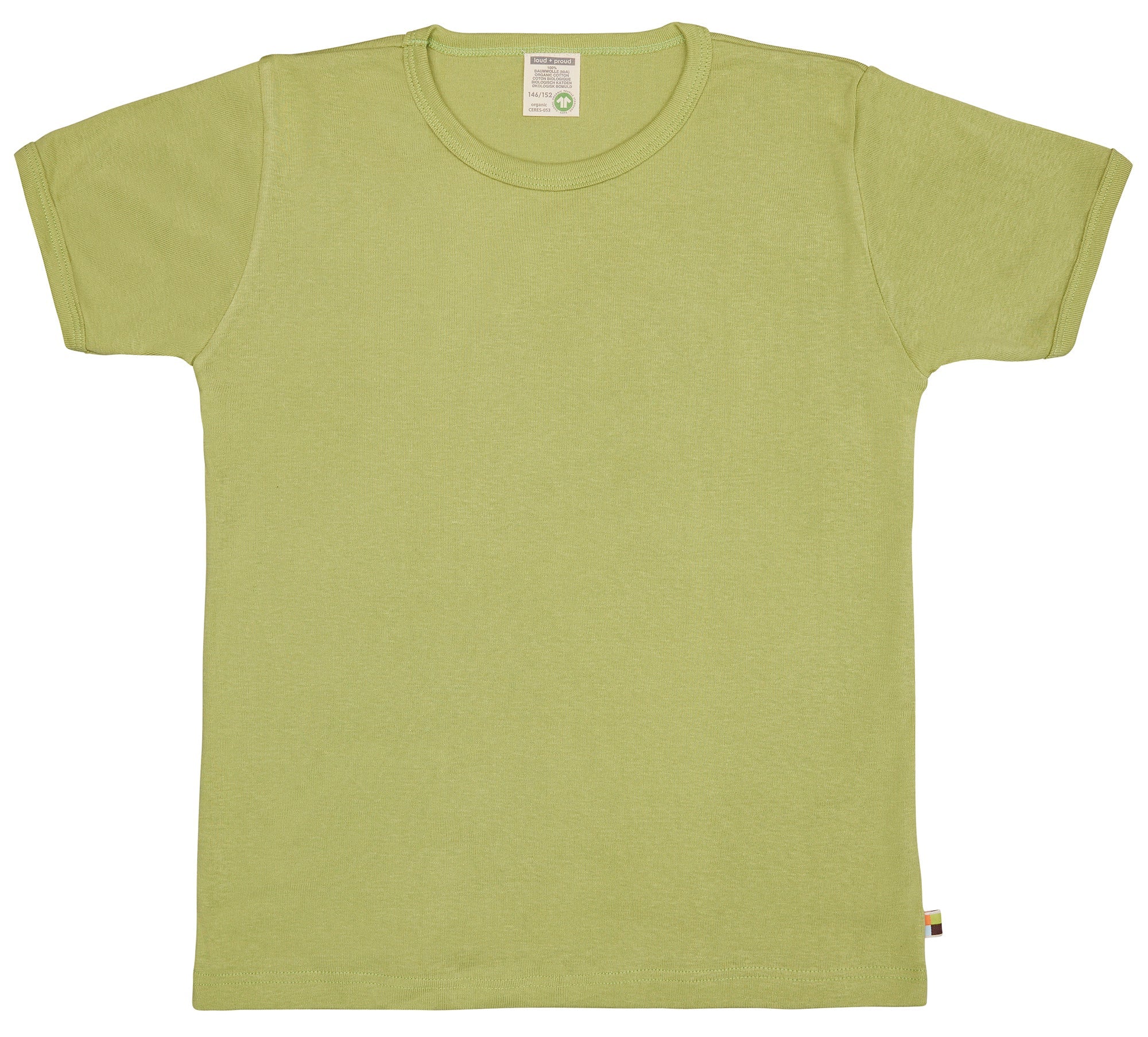 T-Shirt uni - loud + proud - 1116K - avo - 134/140