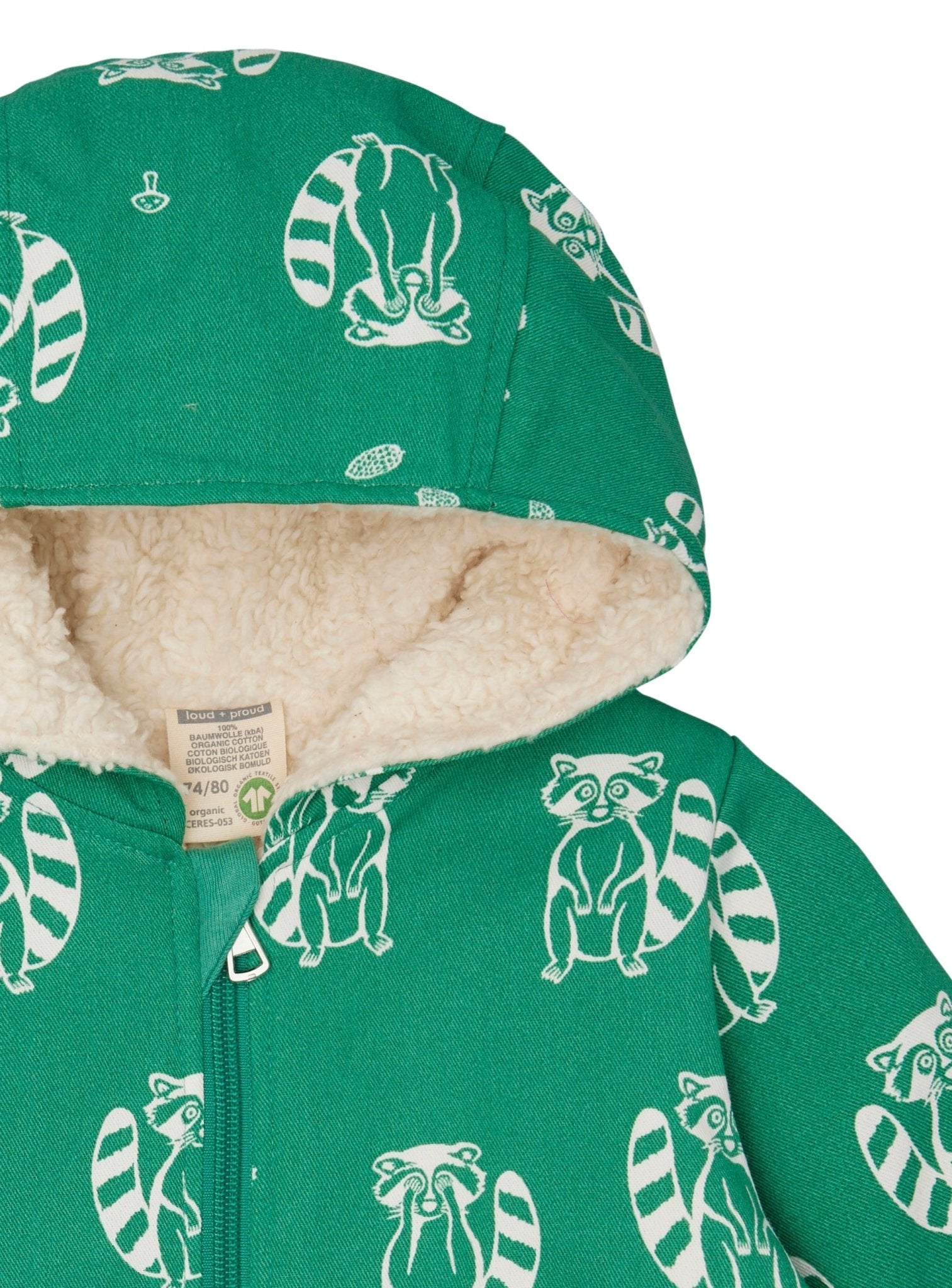 Wasserabweisende Jacke mit Teddyfutter - loud + proud - 3146 - pla - 62/68