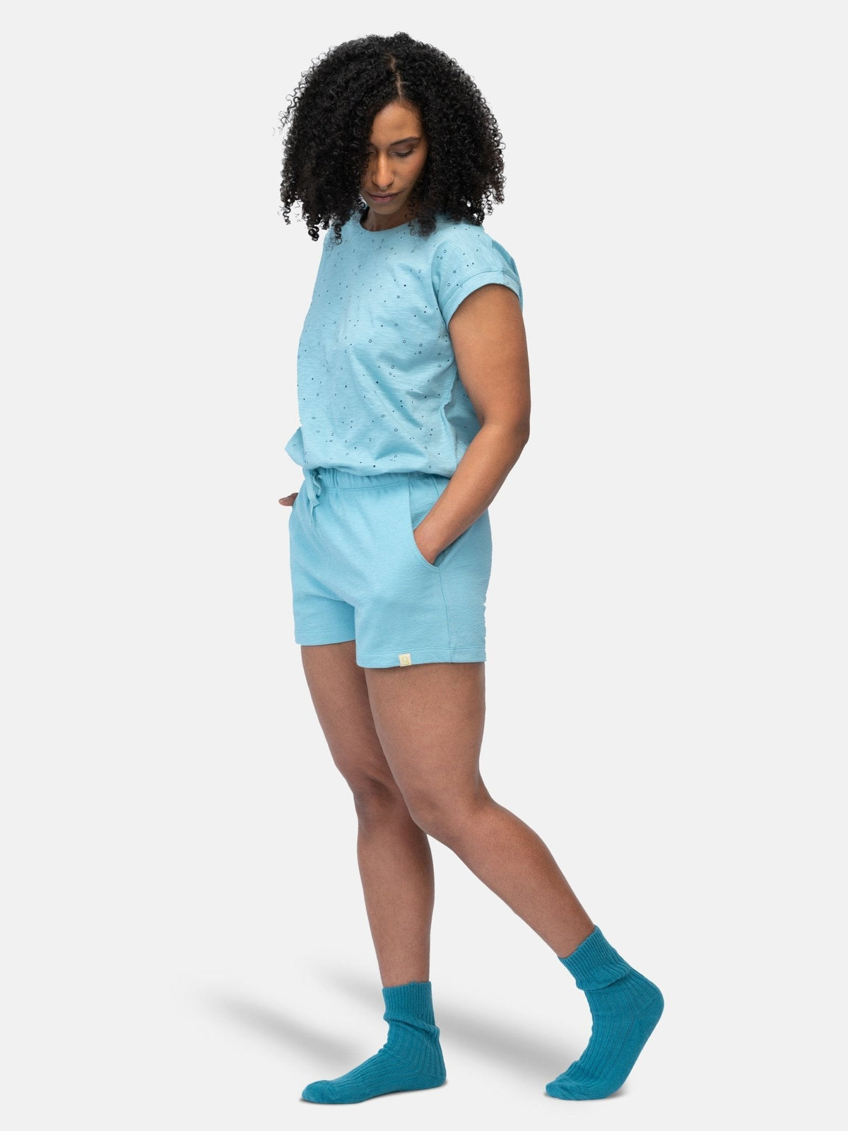Weiche Jersey - Short in Strukturmuster - loud + proud - G412-lag-36