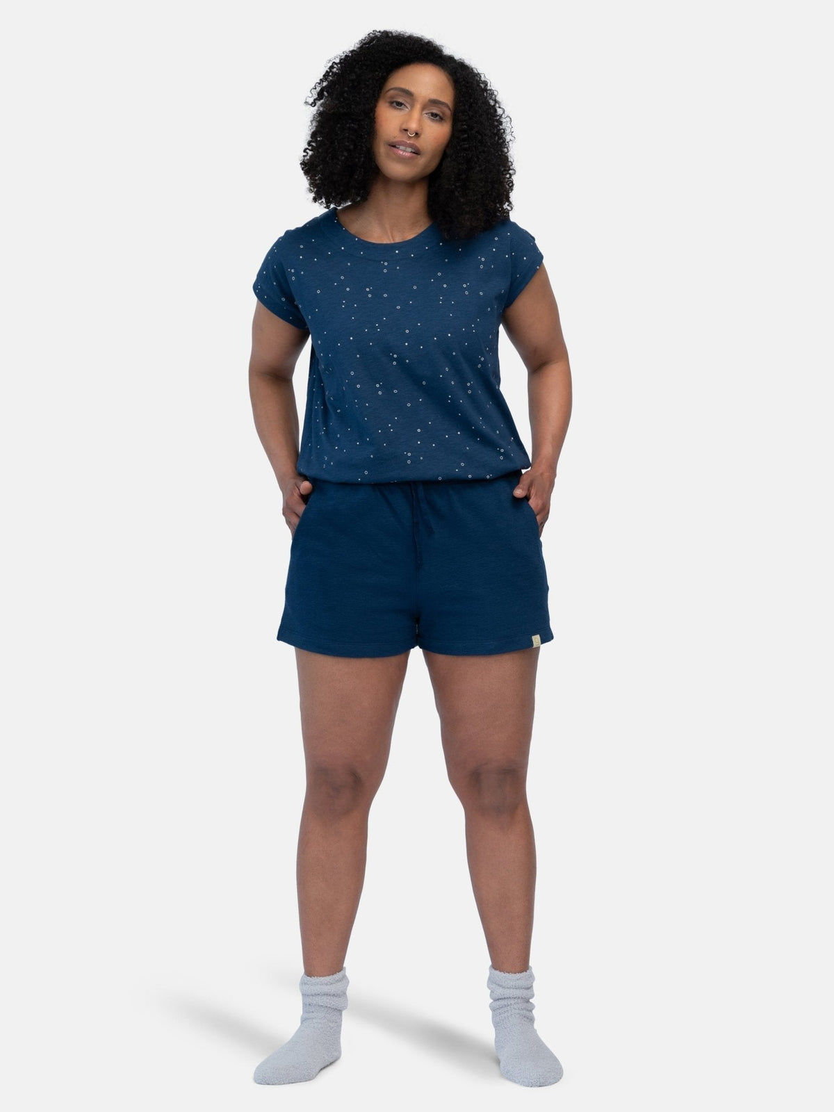 Weiche Jersey - Short in Strukturmuster - loud + proud - G412-ul-36