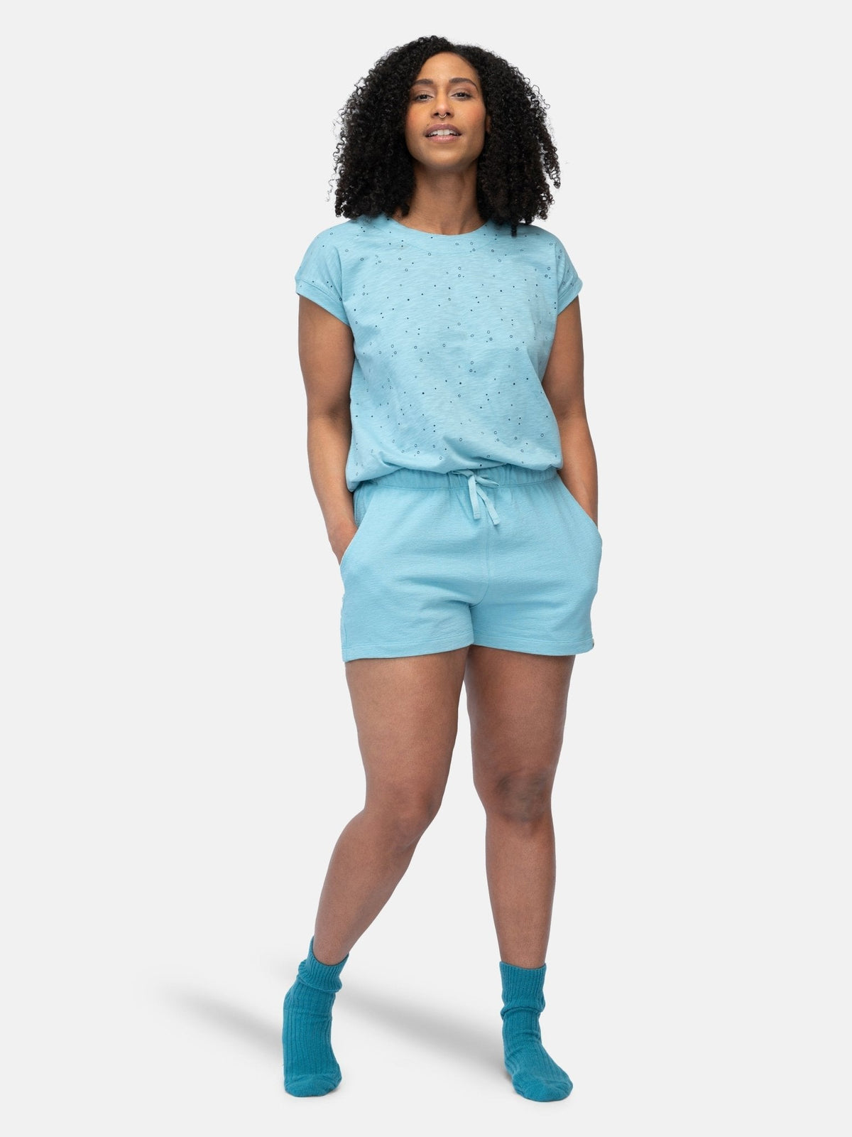 Weiche Jersey - Short in Strukturmuster - loud + proud - G412-lag-36