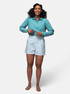 Weiche Pyjama - Shorts mit Streifen - loud + proud - G406-top-36