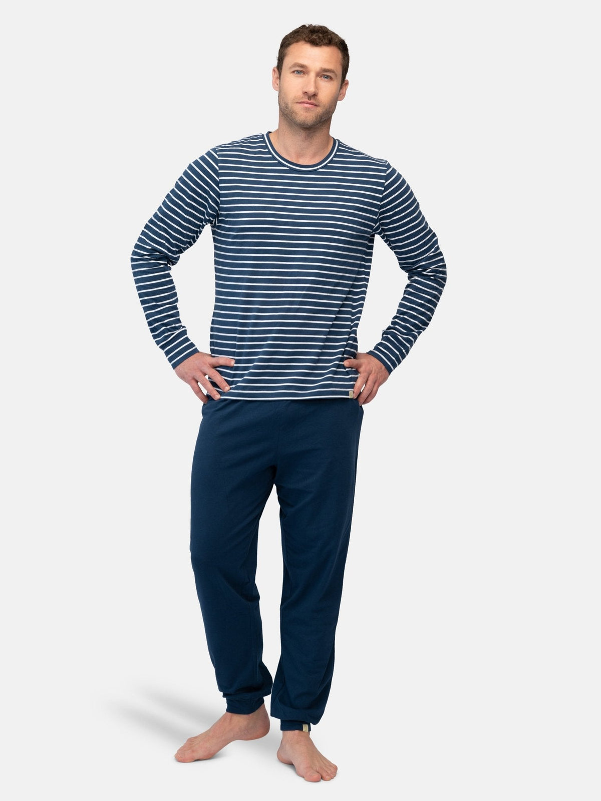 Weiches Herren Langarm - Shirt Ringel - loud + proud - G207-ul-S