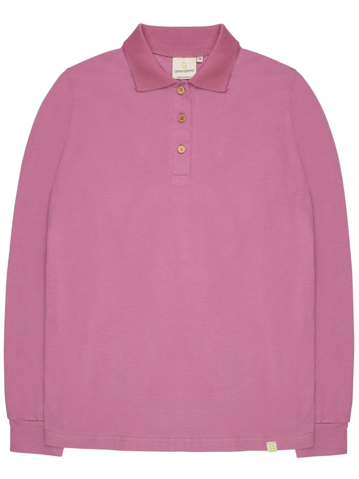 Weiches Langarm - Shirt mit Polo - Kragen - loud + proud - G203-grp-36
