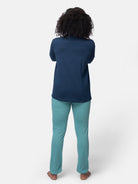 Weiches Langarm - Shirt mit Polo - Kragen - loud + proud - G203-ul-36