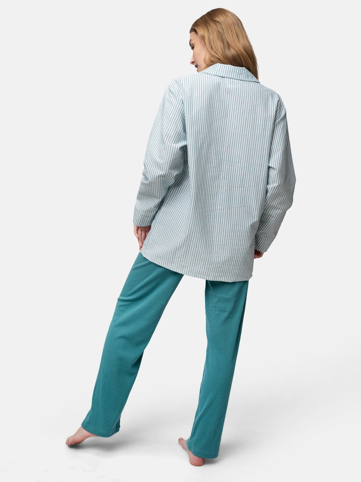 Weiches Pyjama - Hemd mit Streifen - loud + proud - G205-top-36