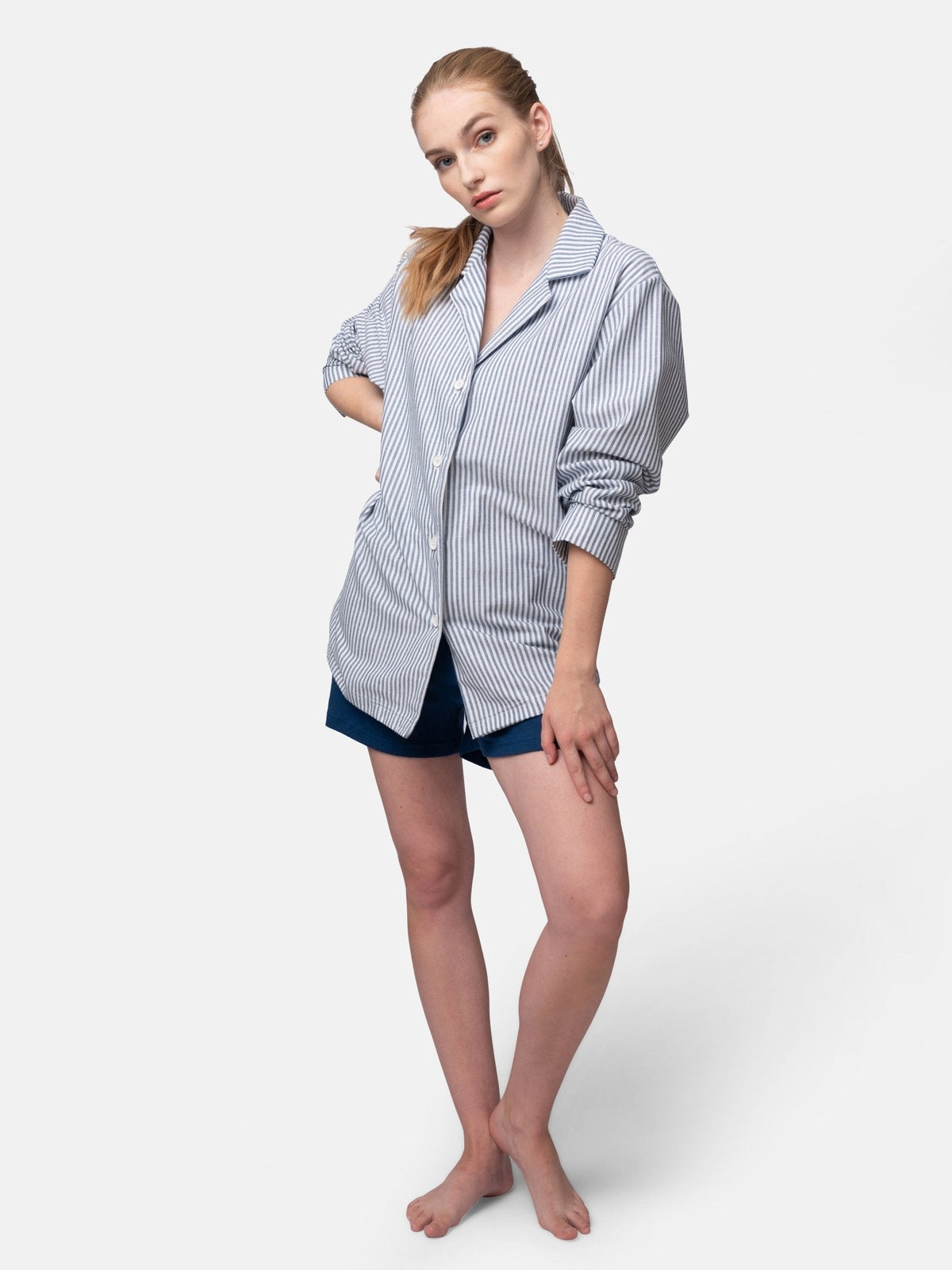 Weiches Pyjama - Hemd mit Streifen - loud + proud - G205-ul-36