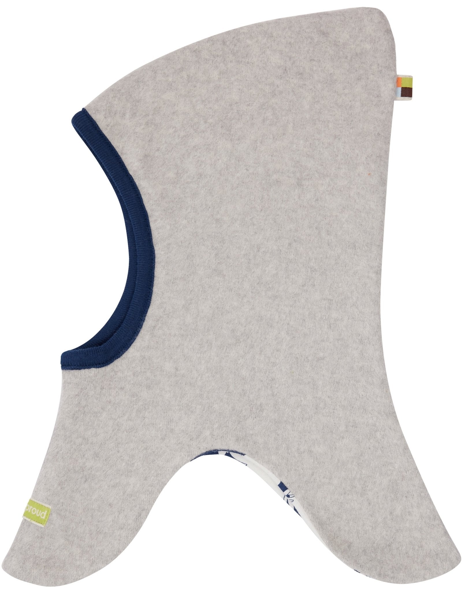 Wende - Schlupfmütze aus Baumwoll - Fleece - loud + proud - 7152 - sil - 62/68