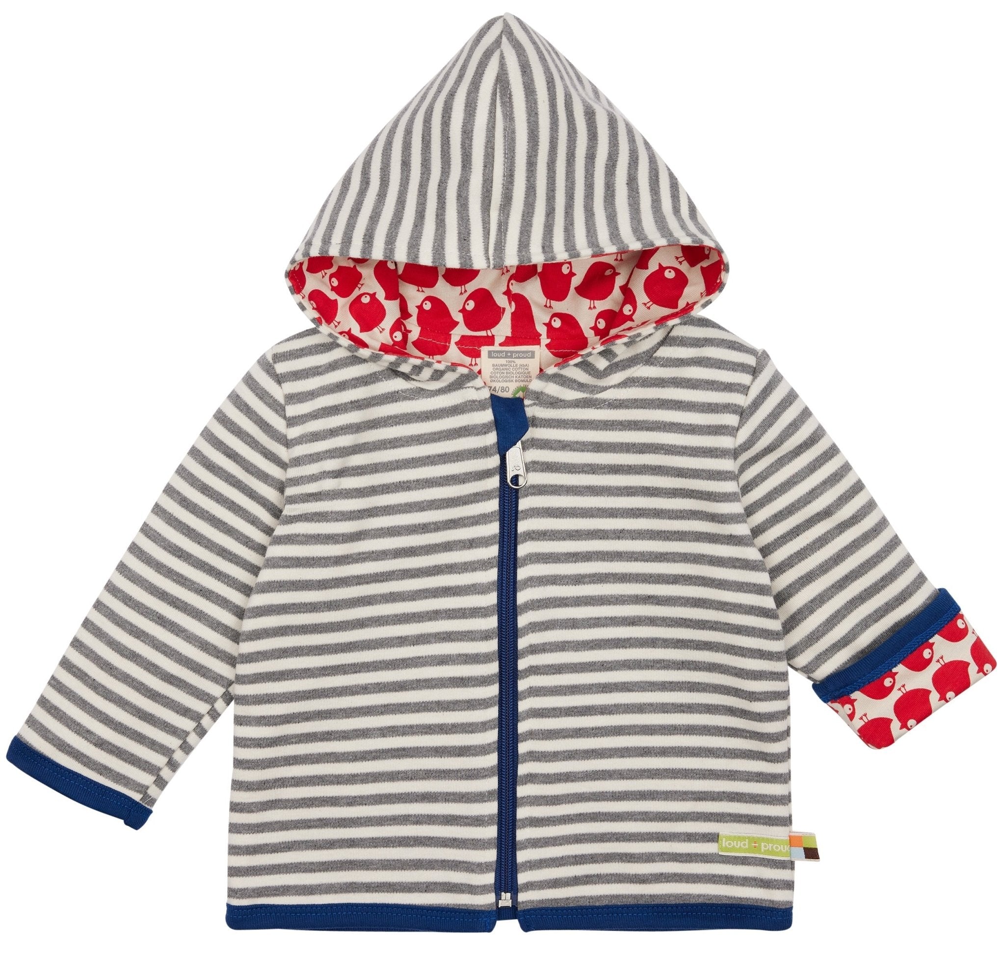 Wendejacke mit Kapuze - loud + proud - 3125 - gr - 50/56