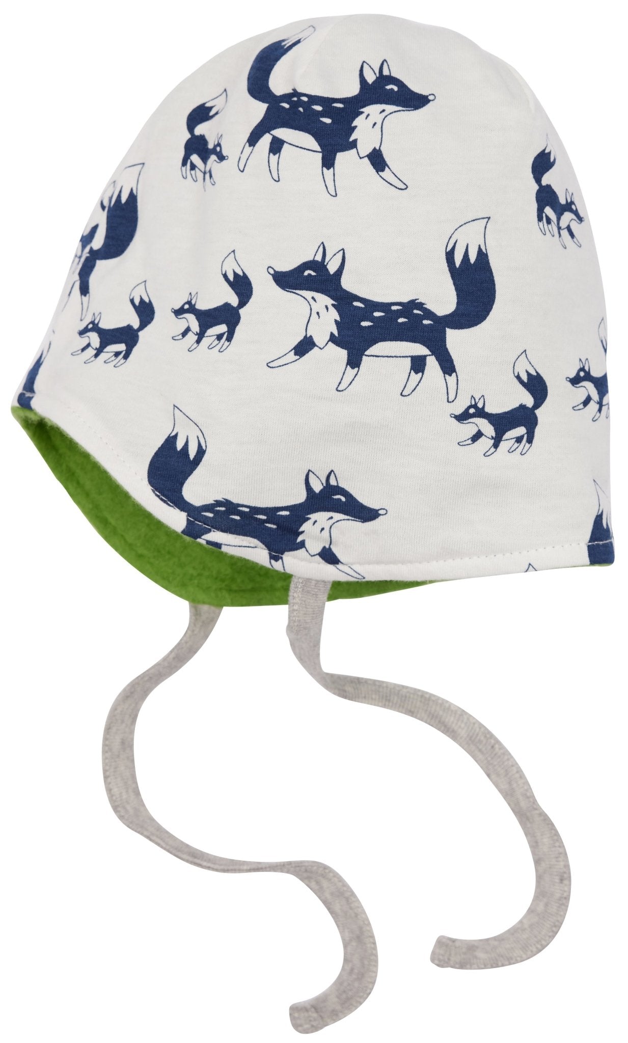 Wendemütze aus Baumwoll - Fleece - loud + proud - 7150 - grs - 50/56