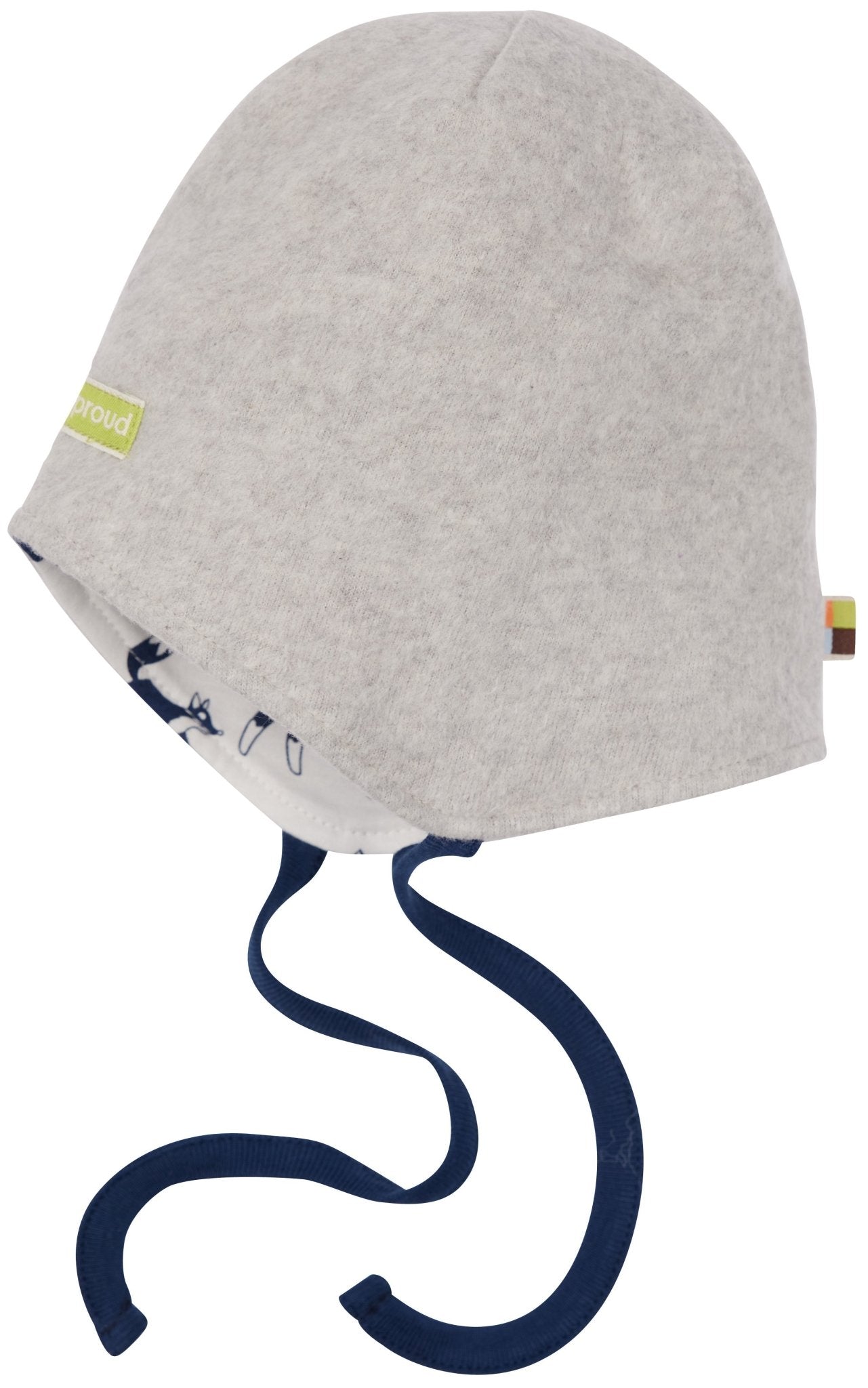 Wendemütze aus Baumwoll - Fleece - loud + proud - 7150 - sil - 50/56