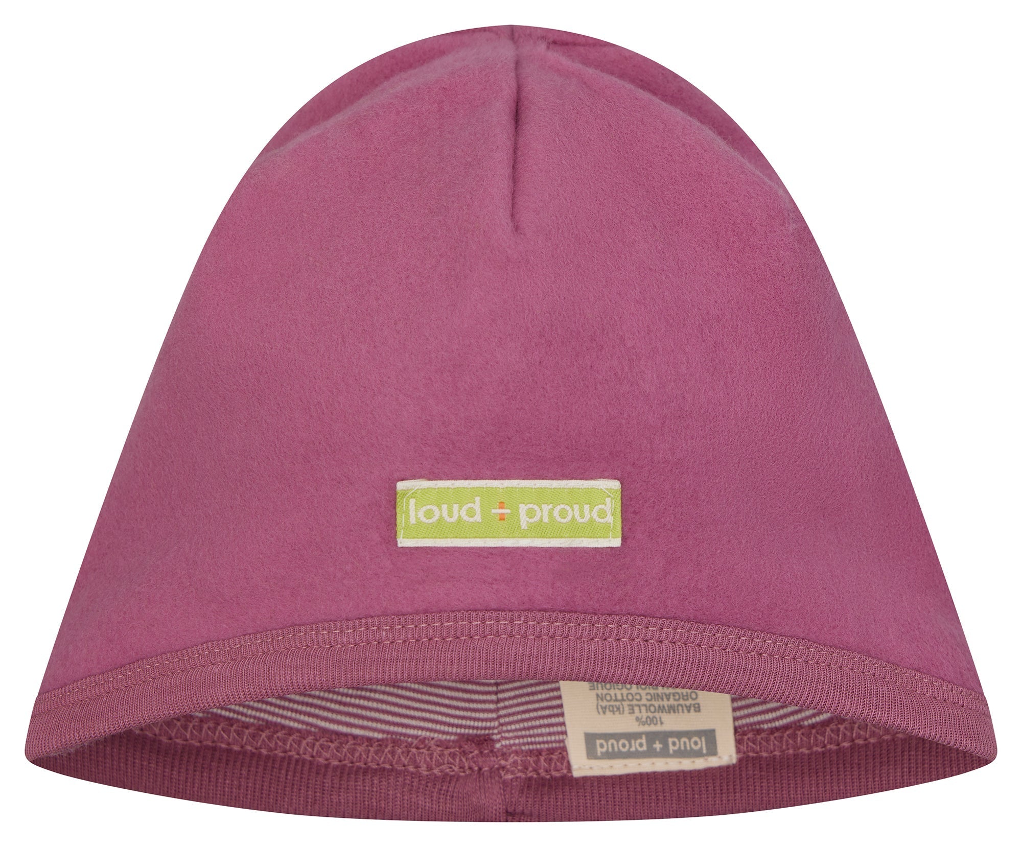 Wendemütze aus Baumwoll - Fleece - loud + proud - 7191 - grp - 62/68