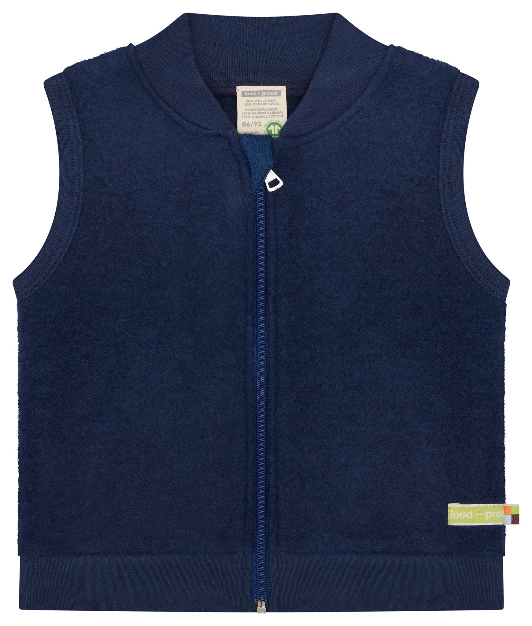 Weste aus Merino-Wollfleece - loud + proud - 3172-ul-86/92