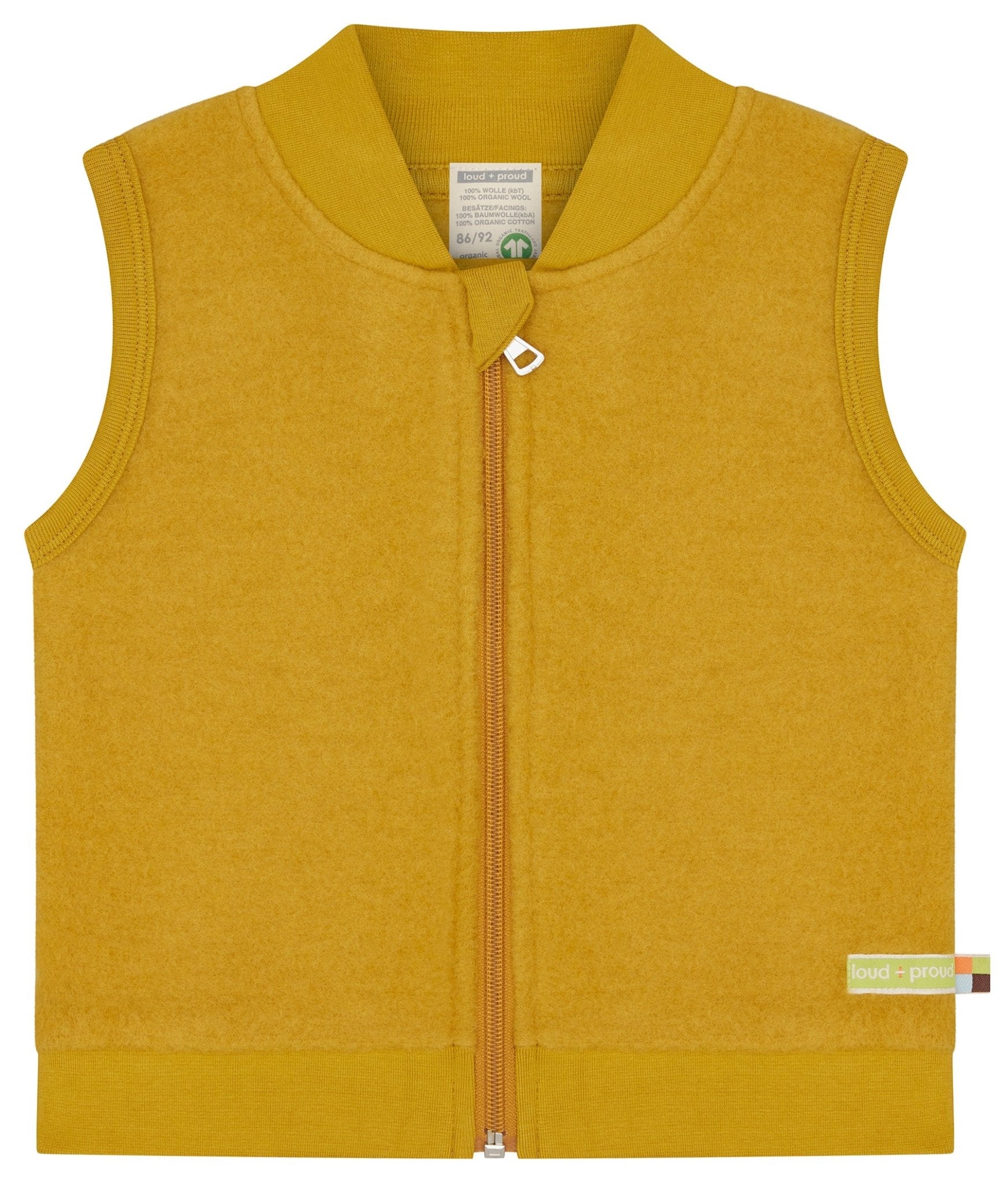 Weste aus Merino-Wollfleece - loud + proud - 3172-cur-86/92