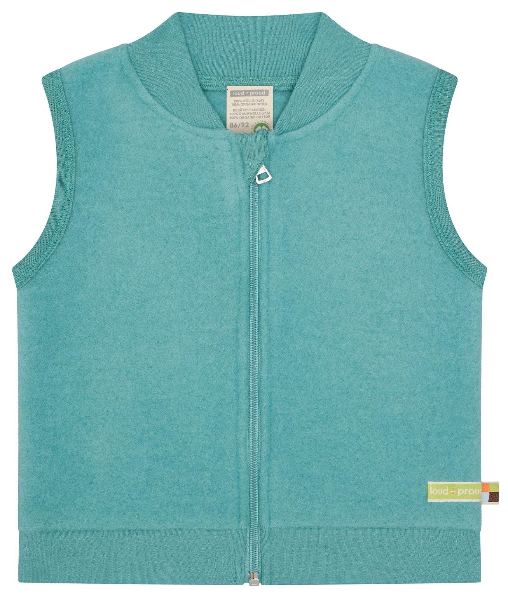 Weste aus Merino-Wollfleece - loud + proud - 3172-ore-86/92