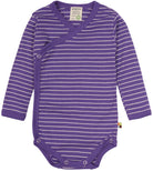  - Wickelbody langarm gestreift mit Rippe - loud + proud - 2099-vio-50/56