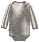 Wickelbody langarm gestreift mit Rippe - loud + proud - 2073 - gr - 50/56