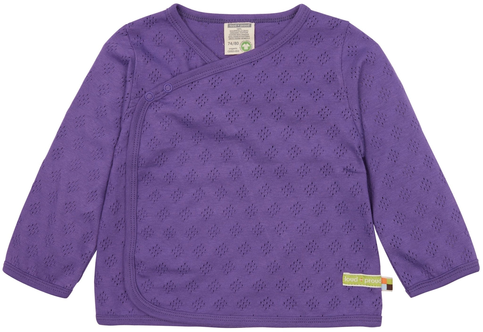 Wickeljacke mit Lochmuster - loud + proud - 3133 - vio - 62/68