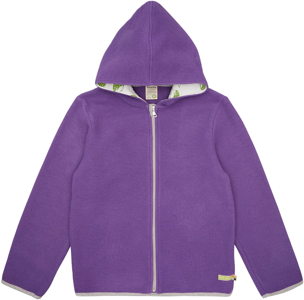 Wollfleece-Jacke mit Kapuze - loud + proud - 3135K-vio-134/140