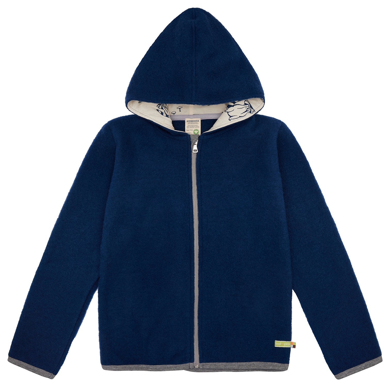 Wollfleece - Jacke mit Kapuze - loud + proud - 3149K - ul - 134/140