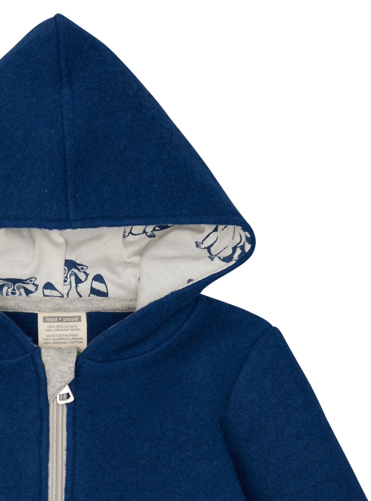 Wollfleece - Jacke mit Kapuze - loud + proud - 3149 - ul - 62/68