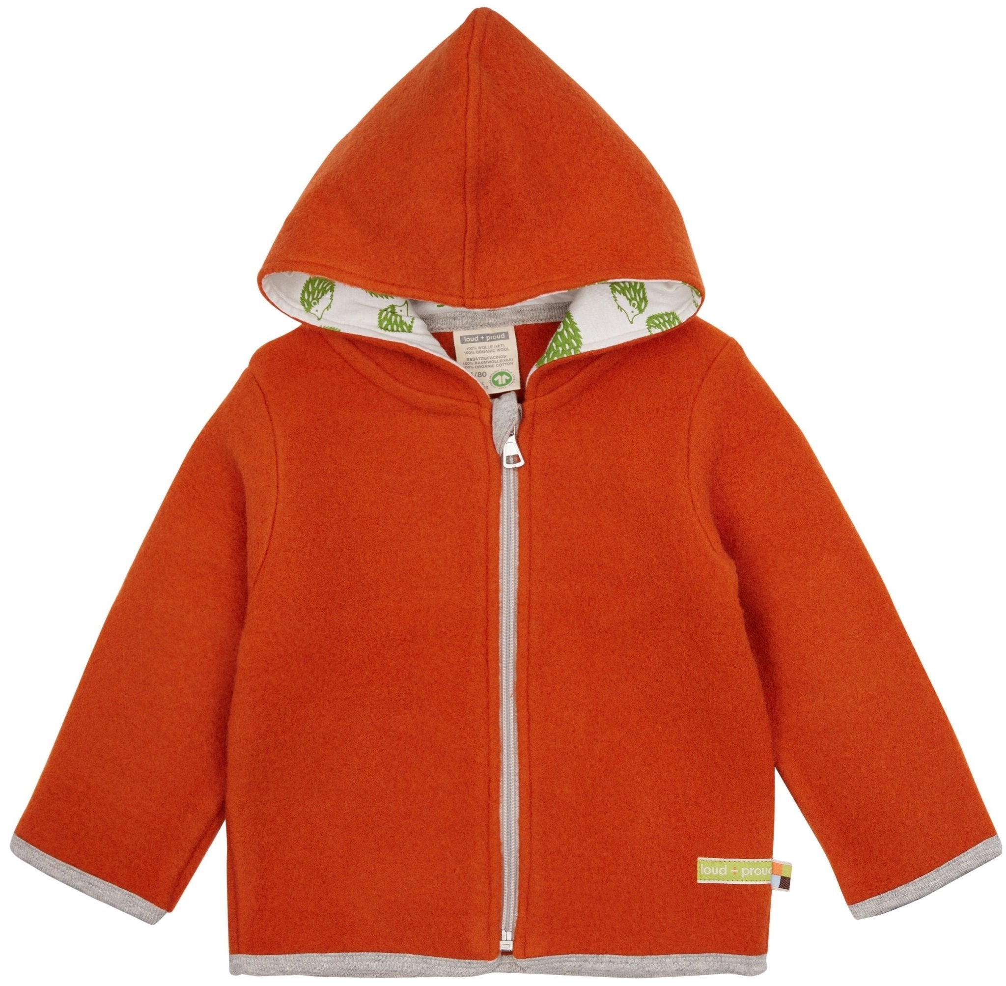 Wollfleece - Jacke mit Kapuze - loud + proud - 3135 - ter - 50/56