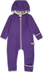 Wollfleece-Overall aus Bio Wolle - loud + proud - 5140-vio-50/56