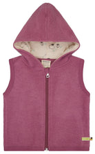 Wollfleece - Weste mit Kapuze - loud + proud - 3167 - grp - 62/68