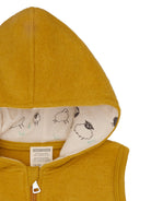Wollfleece - Weste mit Kapuze - loud + proud - 3167 - cur - 62/68